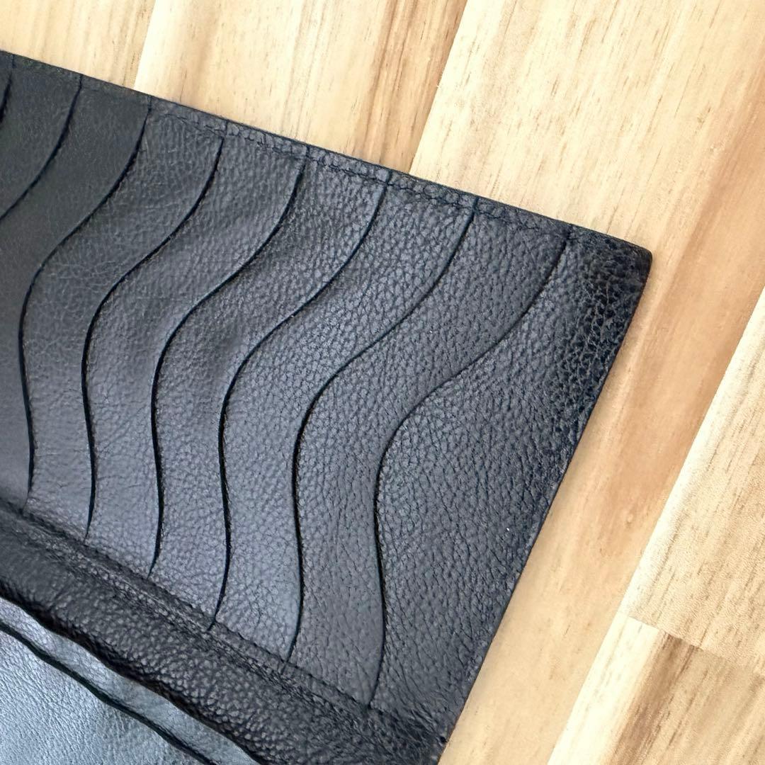 【ILBISONTE】イルビゾンテ　レザー　ロゴ刻印　長財布