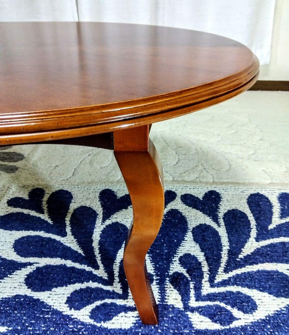◆猫脚•アンティーク◆ オーバルセンターテーブル ローテーブル　カフェテーブル