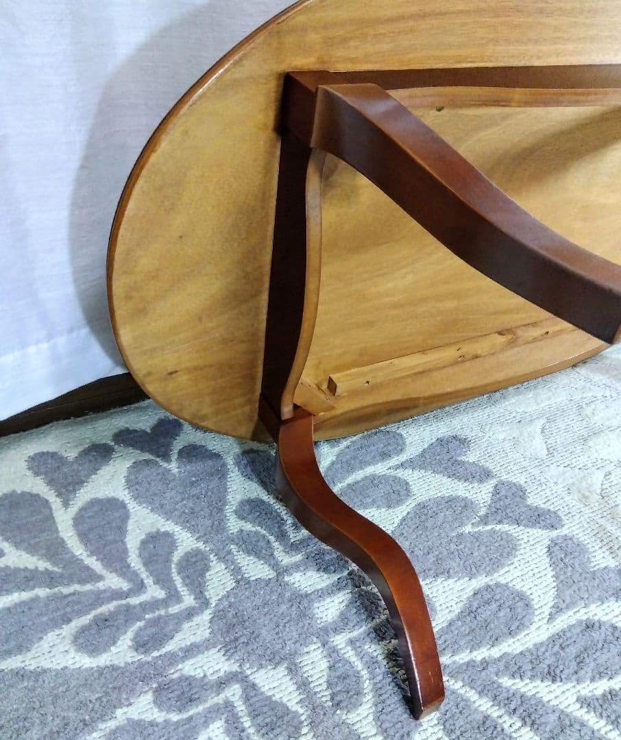 ◆猫脚•アンティーク◆ オーバルセンターテーブル ローテーブル　カフェテーブル