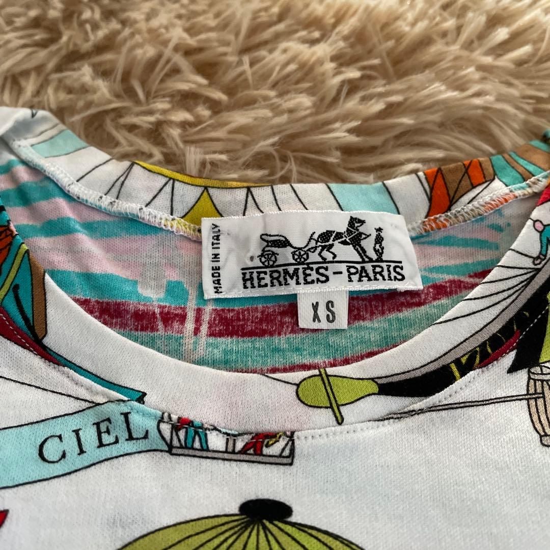 エルメス半袖Tシャツ⭐︎LES FOLIES DU CIEL⭐︎大空の狂気　XS