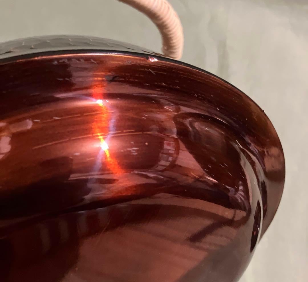 工房アイザワ　本うるし　純銅　湯沸　まつかさ