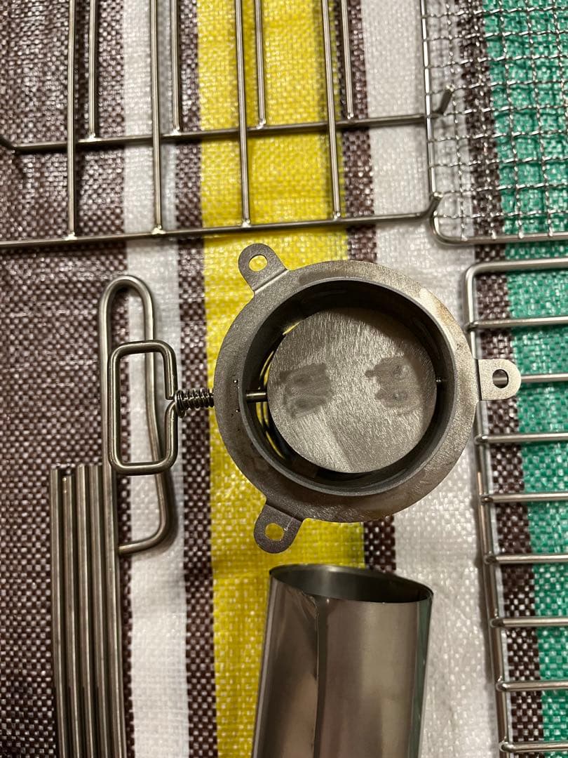 POMOLY 薪ストーブ T1 チタン製 折り畳み式 サイドテーブル付き