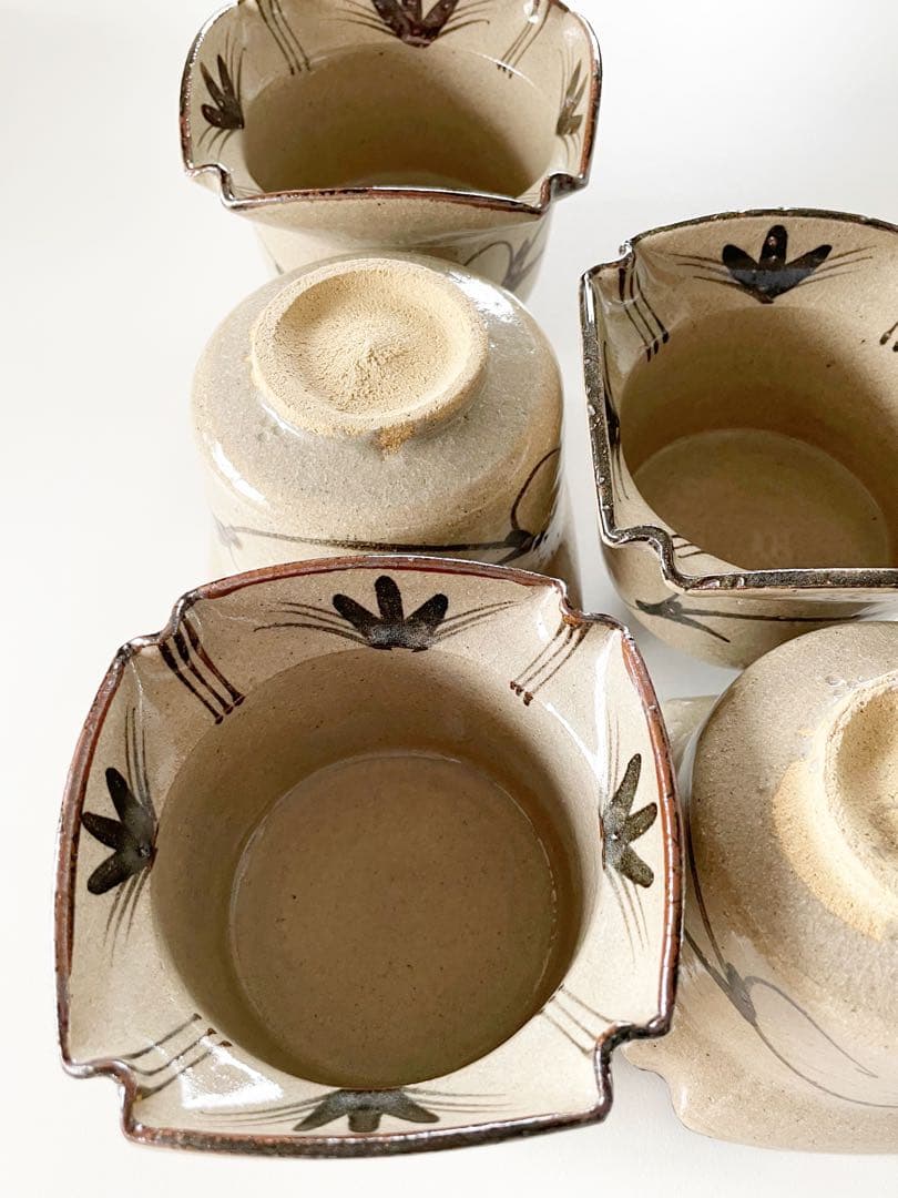 中里太郎右衛門12代目　向付５点セット　唐津焼　伝統工芸　茶道具　日本製