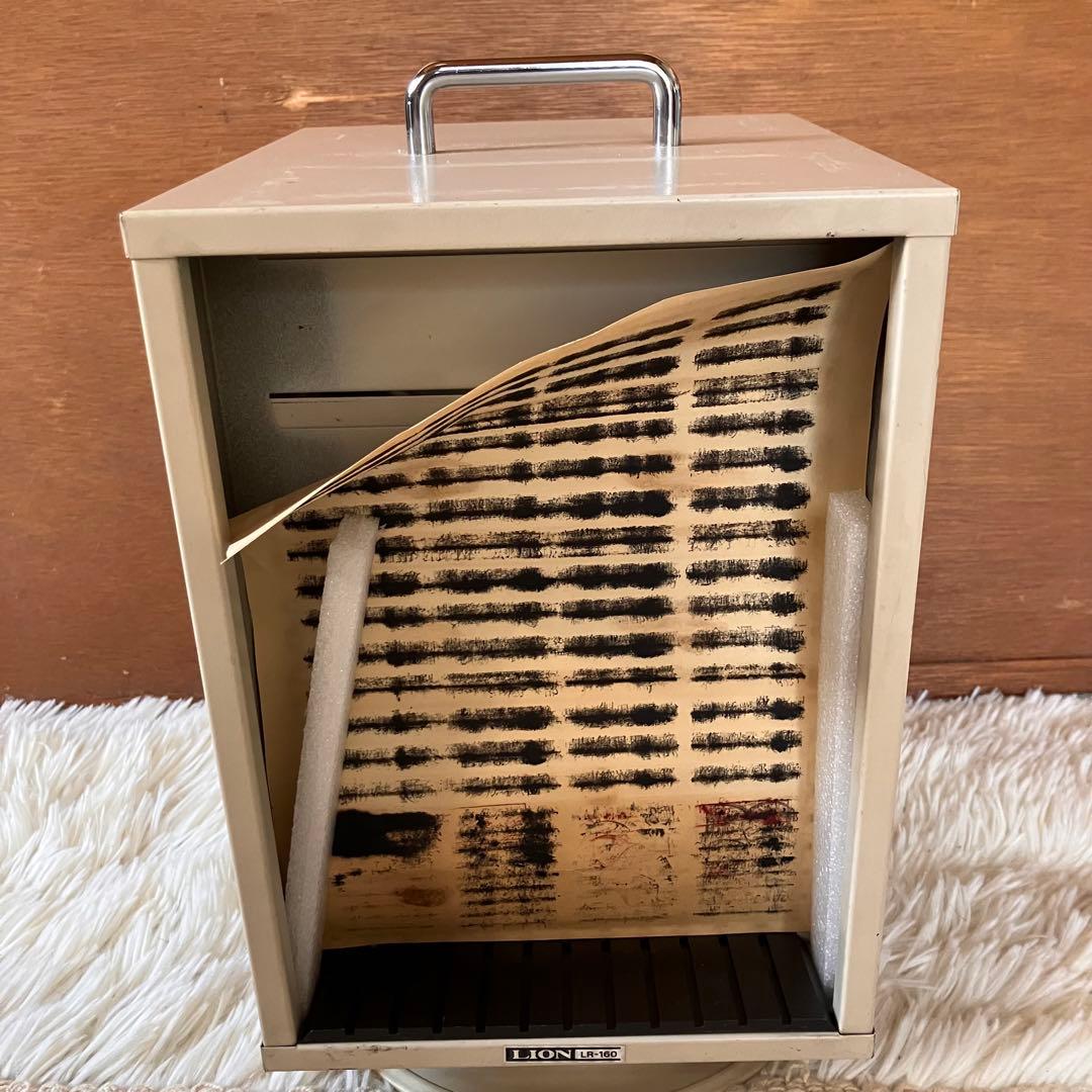 LION LR-160 スチールケース 科目印箱 回転印箱 印鑑ケース 回る