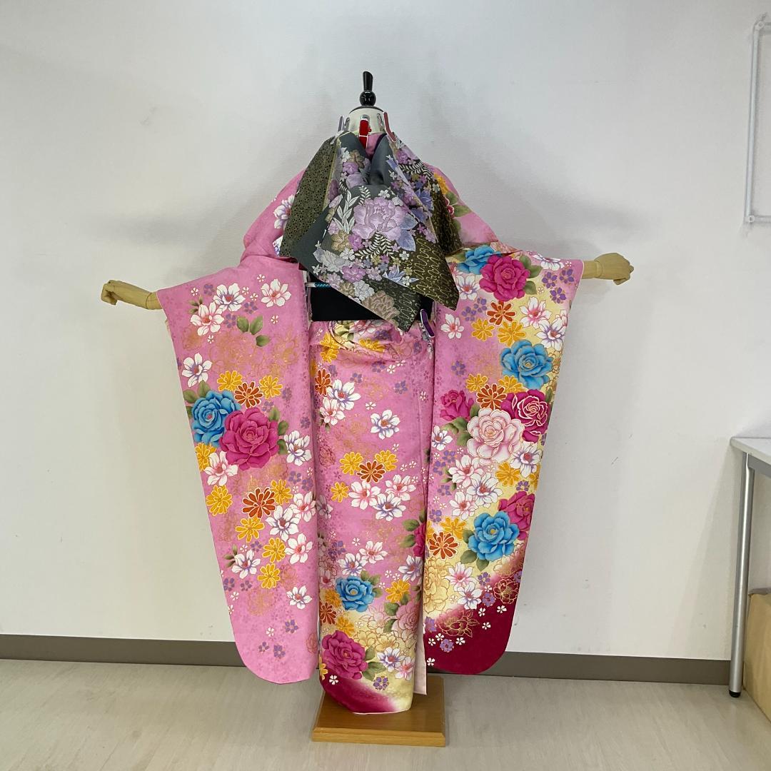 ミニーママ専用　お振袖 ピンク　薔薇づくし　正絹　美品　成人式