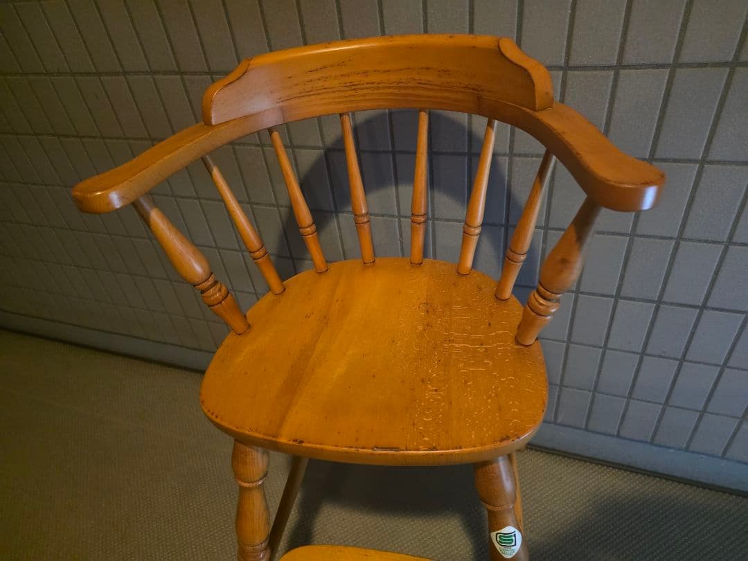 キツツキマーク 飛騨産業 ベビーチェア 子供椅子 ウィンザーチェア