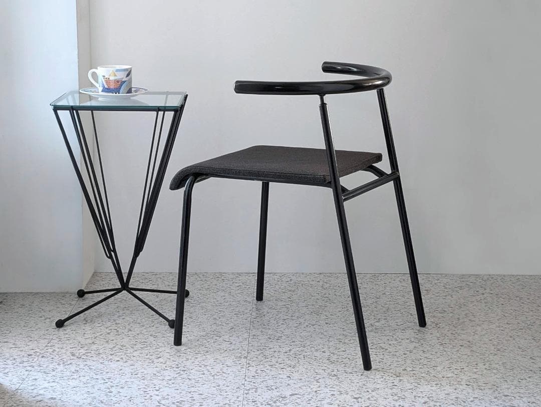 70s ビンテージ KOKUYO スチール×ファブリック チェア ポストモダン