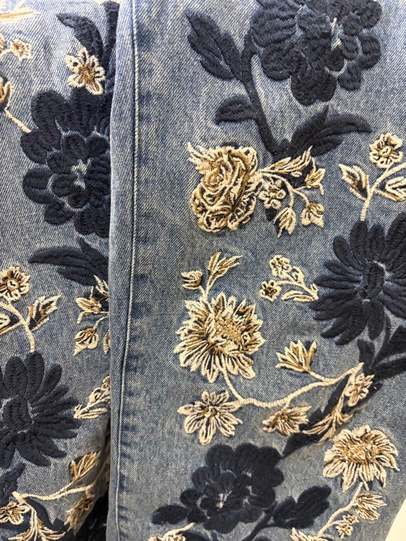 CLANE クラネ FLOWER EMBROIDERY PANTS 刺繍
