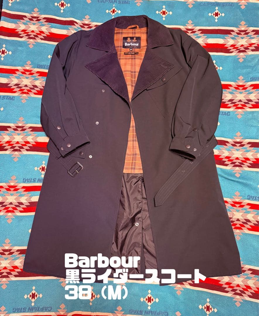 Barbour ライダースコート 38（M）ノンワックス　アダムエロペ　バブアー