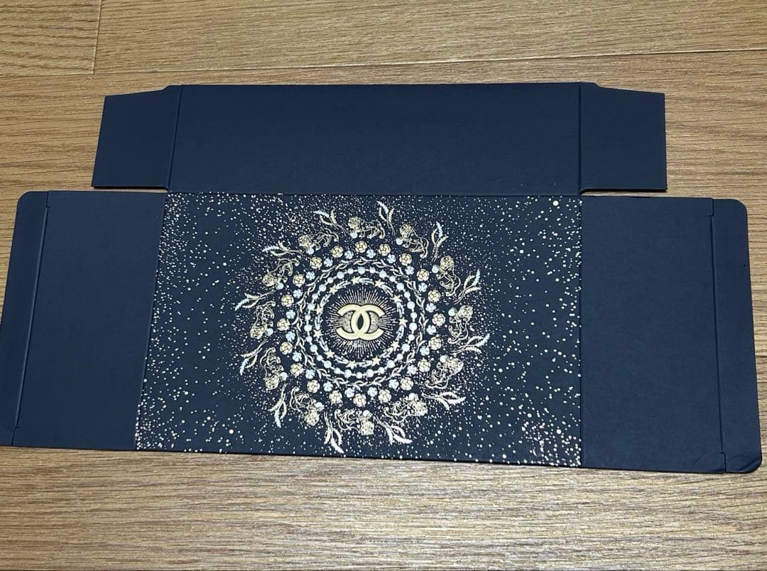 巾着ポーチ CHANEL ブラック コスメポーチ 大容量