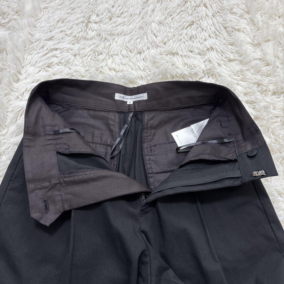 【極美品】23区　セットアップ　ダブル　リネン混　ストレッチ　ブラック　S　36
