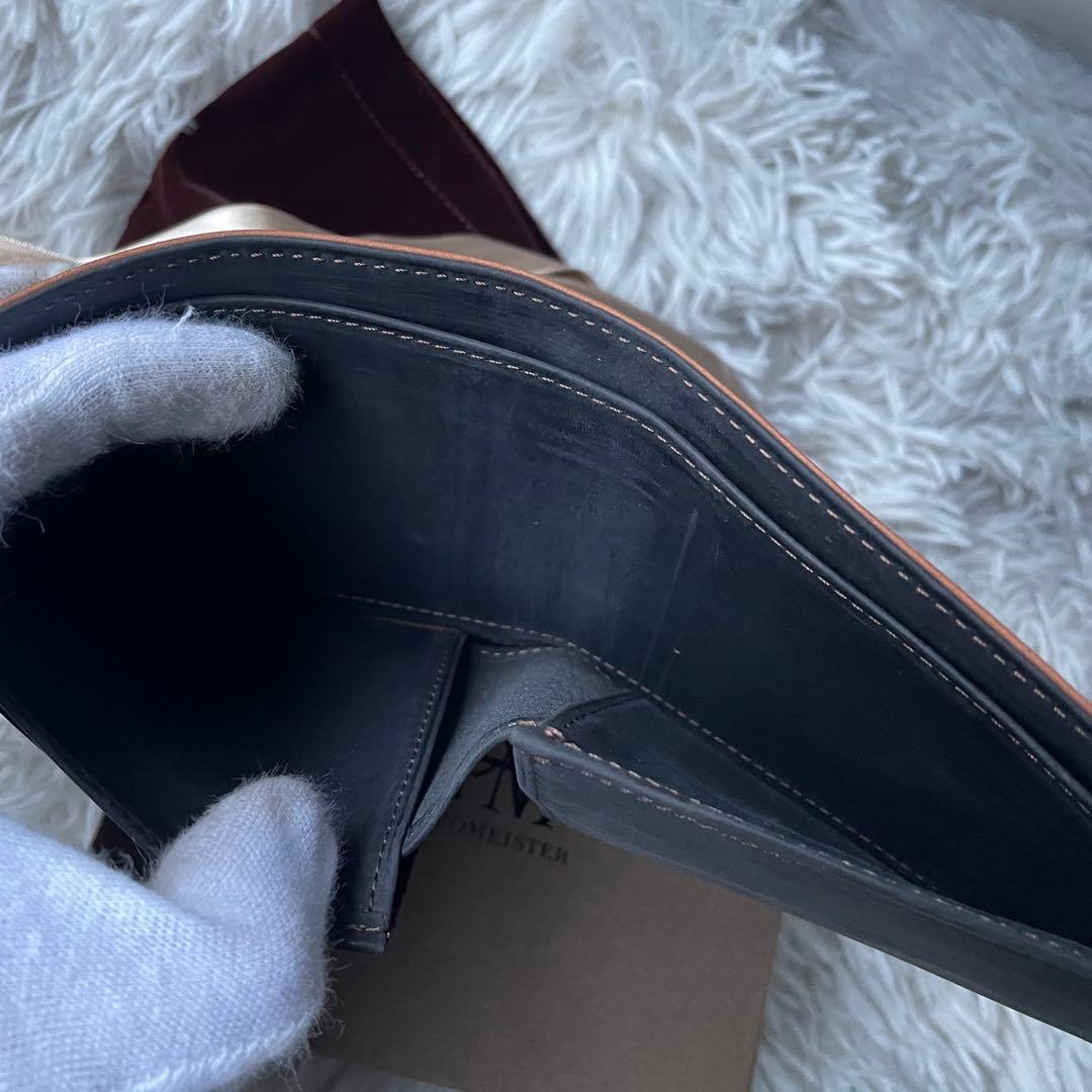 【未使用近い】ココマイスター ナポレオンカーフ 二つ折り財布