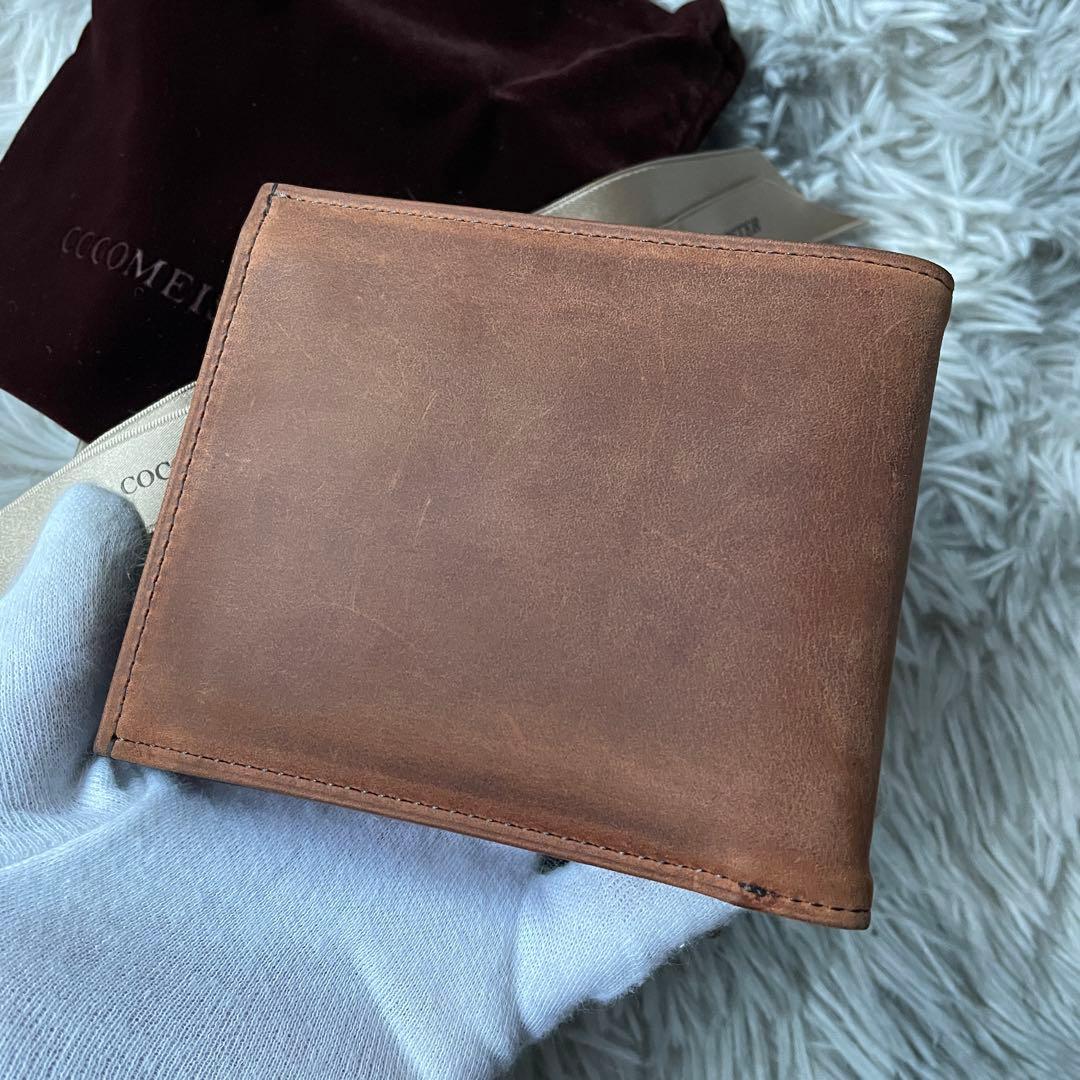 【未使用近い】ココマイスター ナポレオンカーフ 二つ折り財布