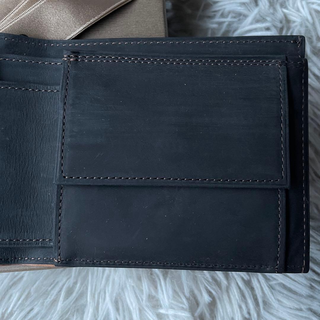 【未使用近い】ココマイスター ナポレオンカーフ 二つ折り財布