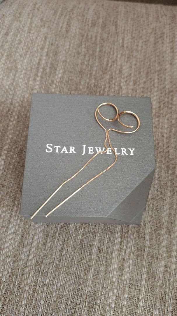 m*y様 スタージュエリー フープチェーンピアス K10