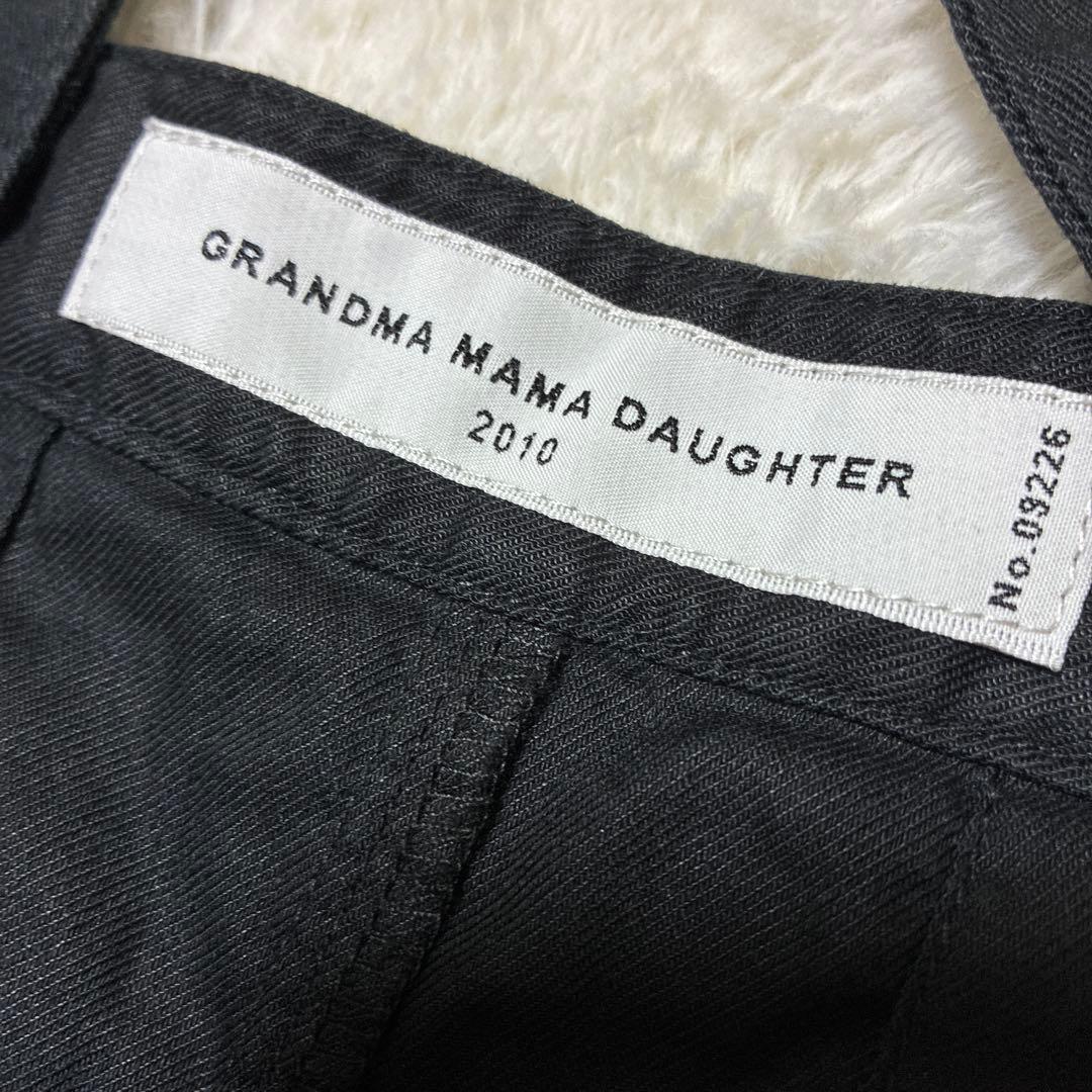 GRANDMA MAMA DAUGHTER リネン混　サロペット　ブラック