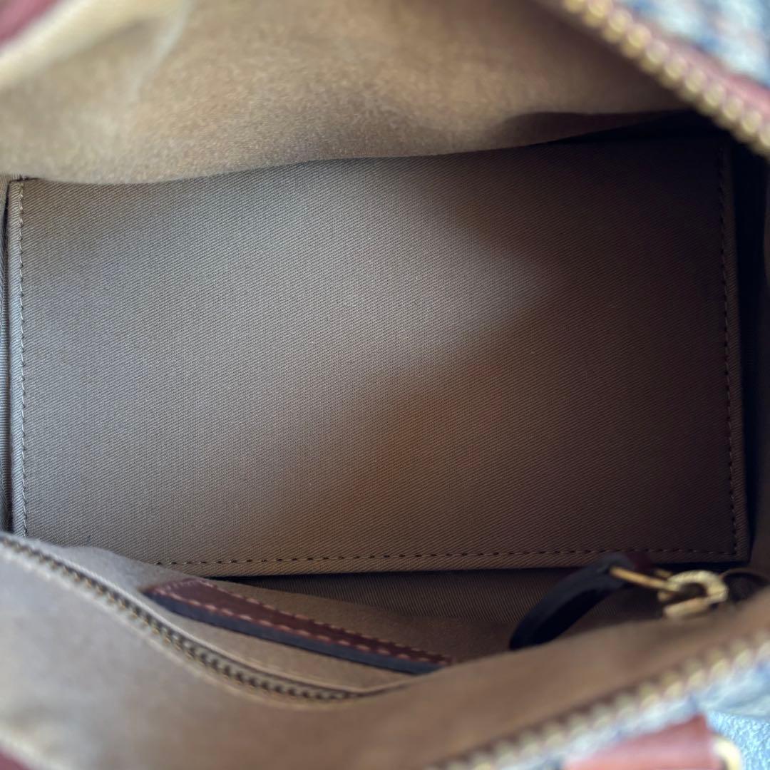 ✨️美品 ポロラルフローレン ミニボストンバッグ グレンチェック PVCレザー