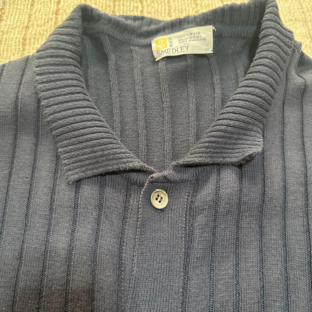 ジョンスメドレー カーディガン サイズL 旧タグ