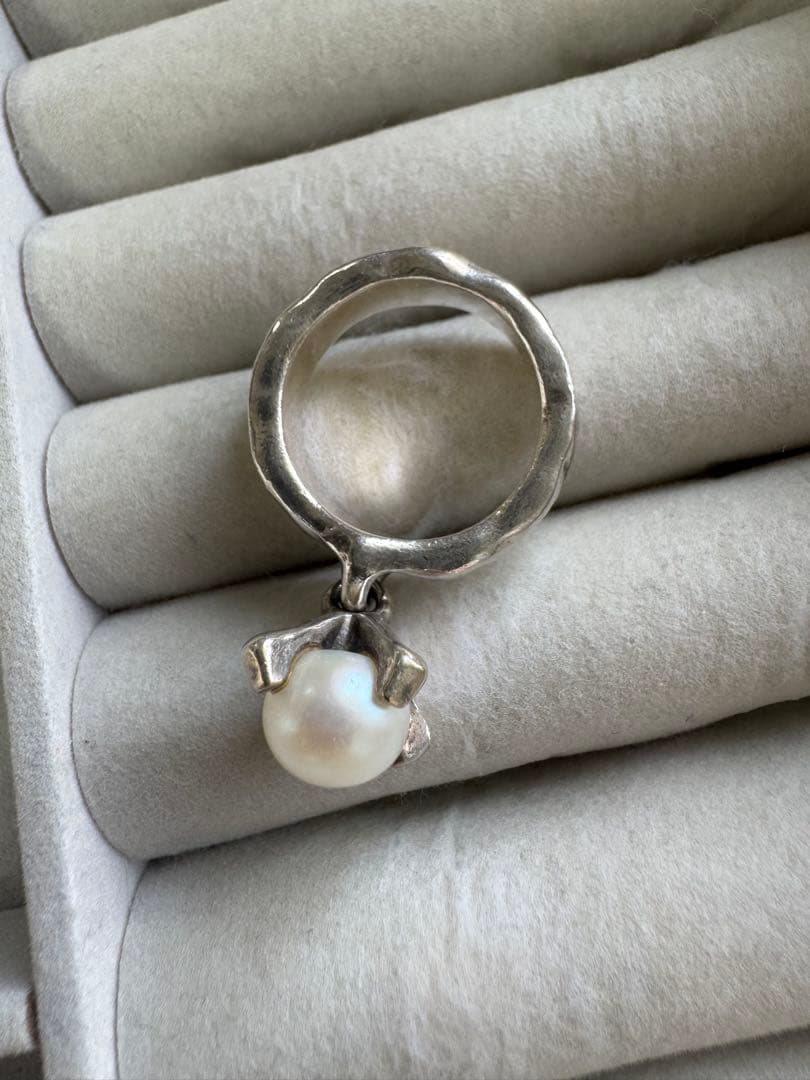e.m. ゆれるリング　パール　ジルコニア　シルバー　IOSSELLIA