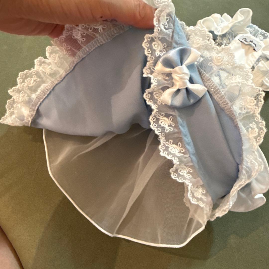 犬服 CanNana 【きゃんナナ】アリスエプロンワンピース　ブルー