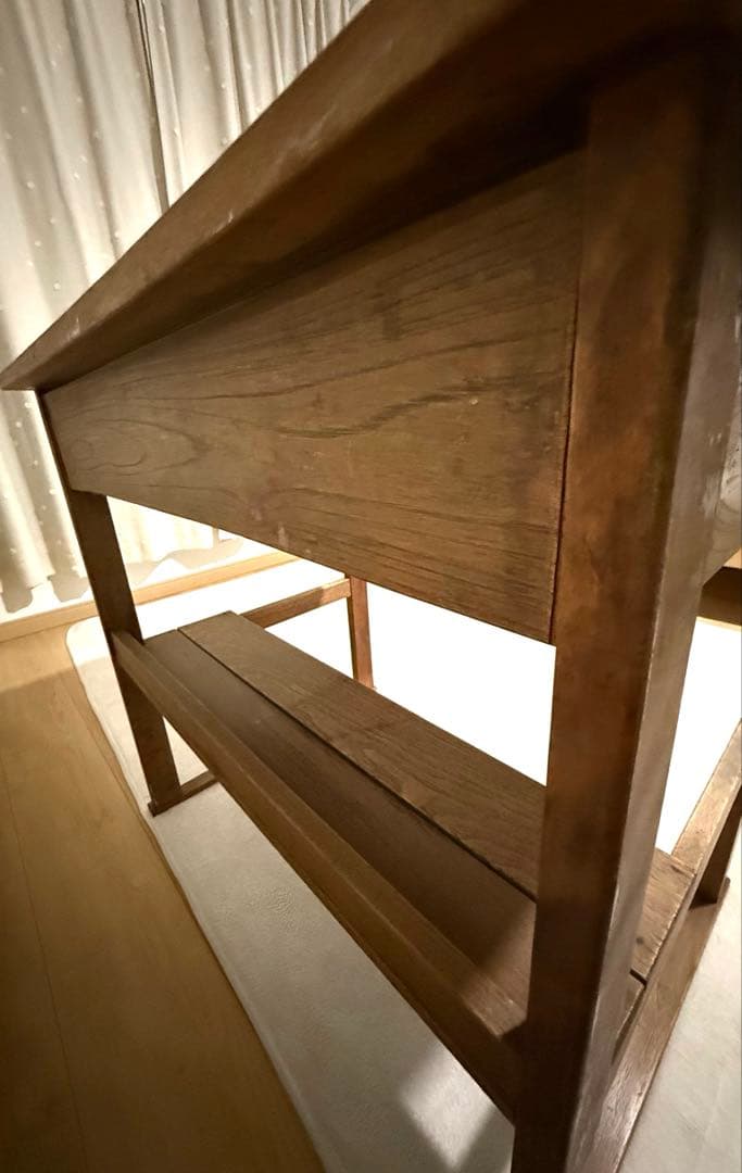 古道具　アンティーク木製　引き出し付き勉強机