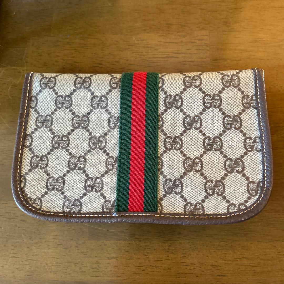 GUCCI GGキャンバス 薄型ポーチ