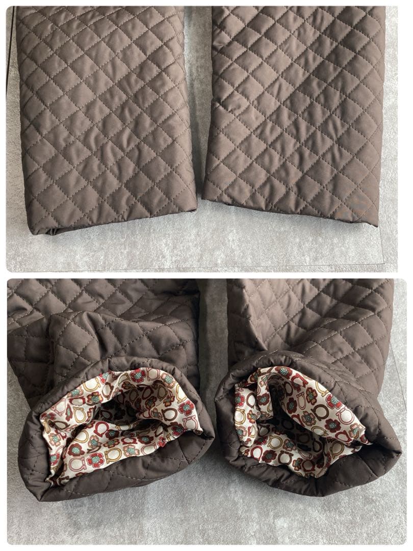 美品⭐️Salvatore Ferragamoキルティング　ロングコート　シルク