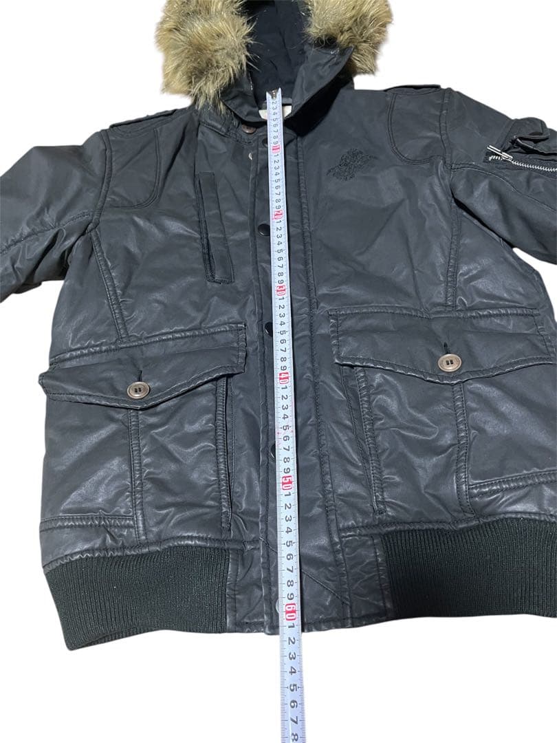 ディーゼル DIESEL n2b 希少 ファーダウンジャケット ブラック 花柄