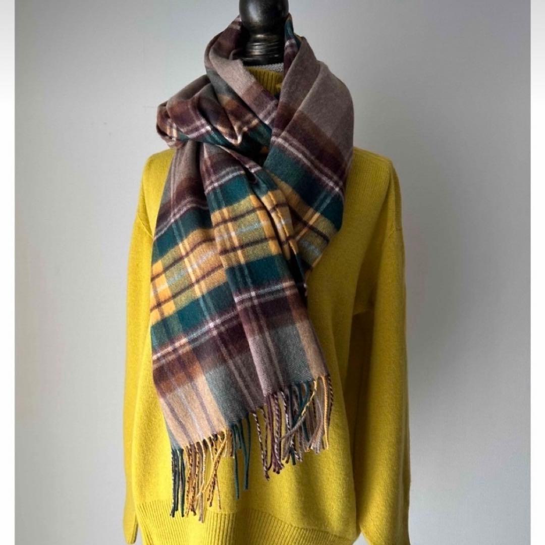 【希少】ジョンストンズ　フレームワーク別注　カシミア100%大判ストール