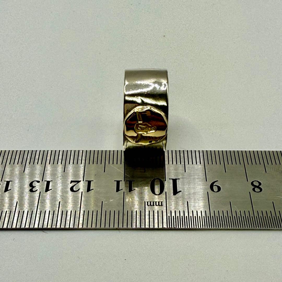 タディ&キング　k18メタル付平打リング　約14号