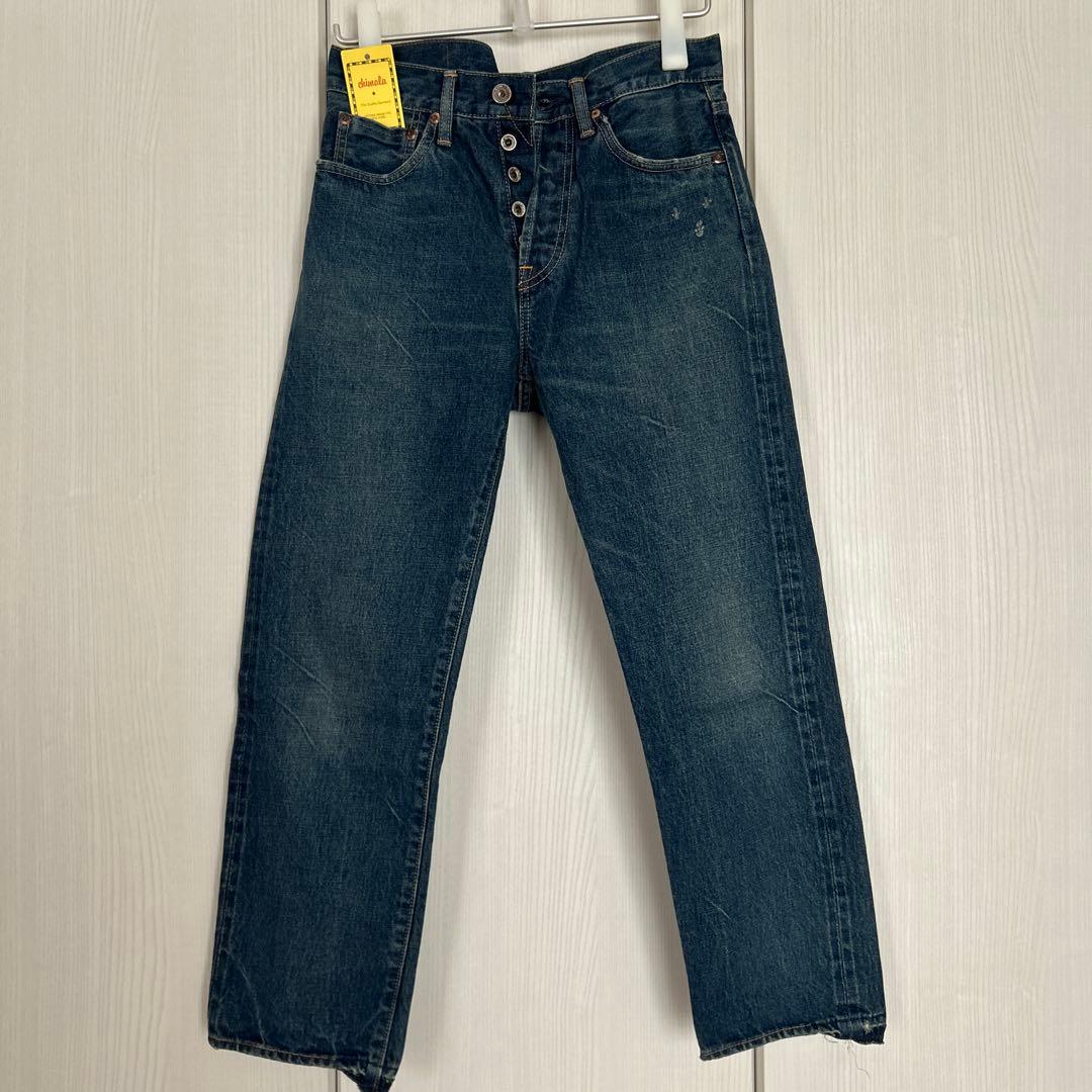 未使用　チマラ　ダメージデニム　ストレート　ヴィンテージミディアム