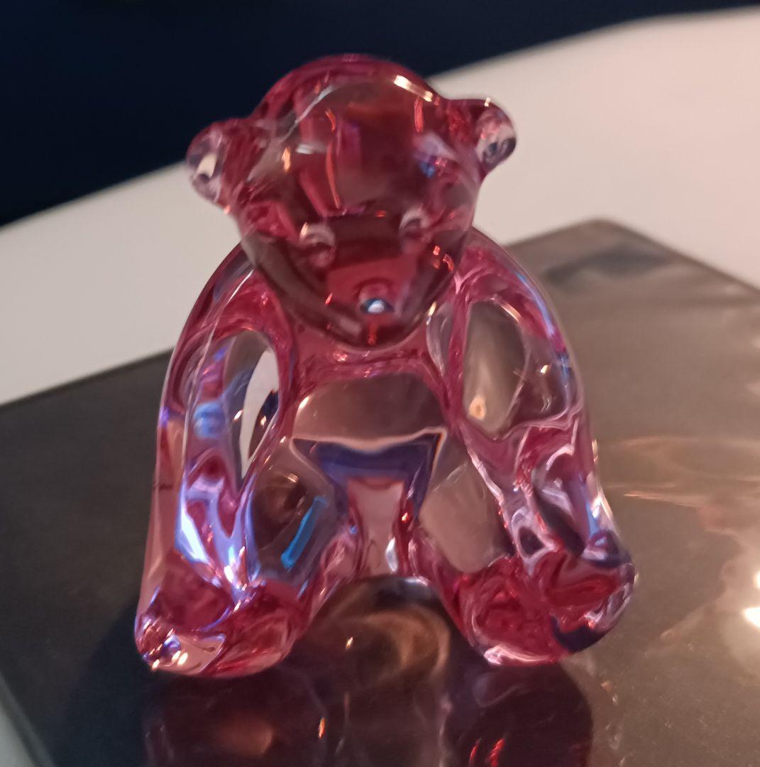 バカラ　BACCARAT　動物シリーズ　ピンクの熊　ベア　置物