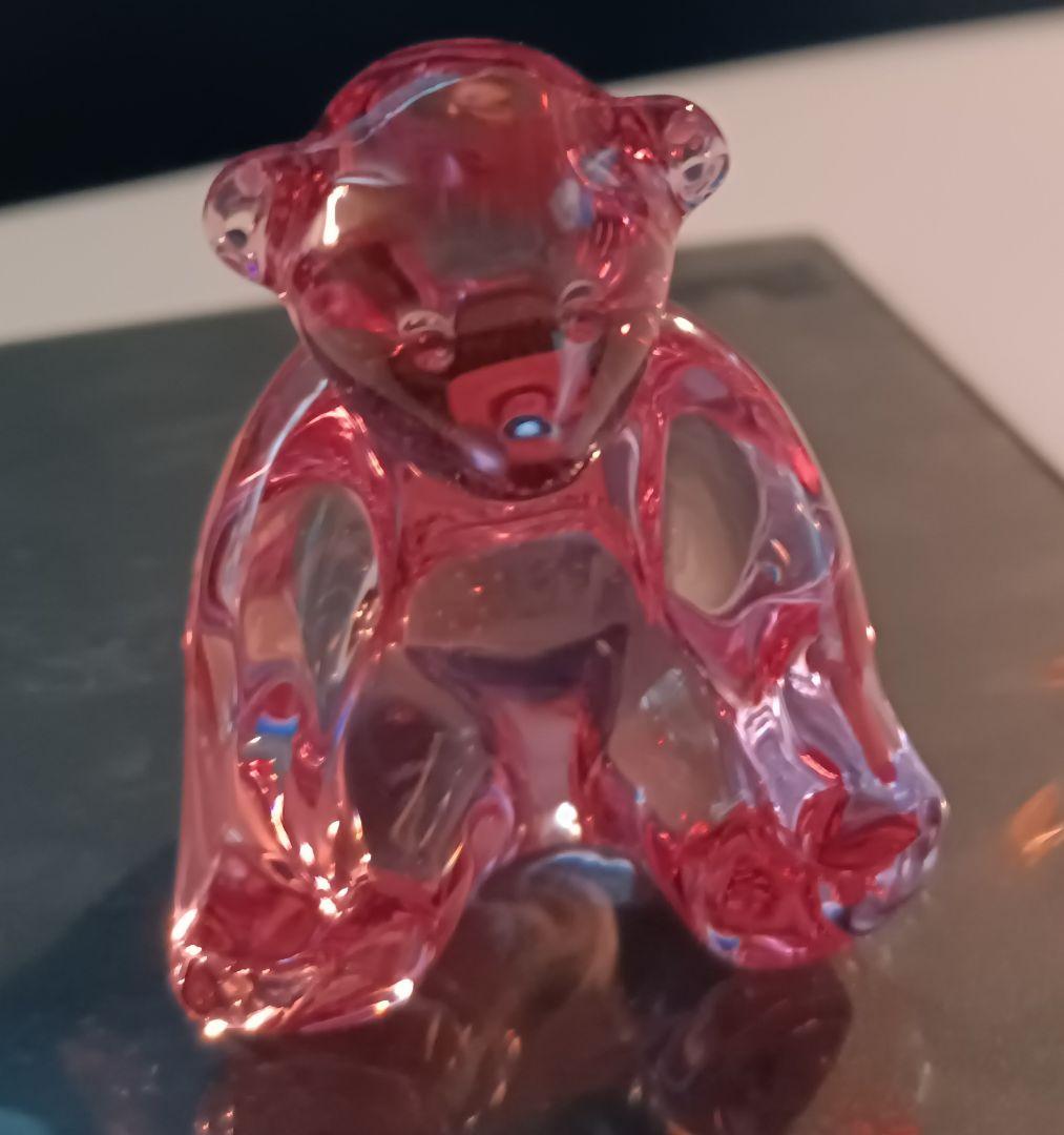 バカラ　BACCARAT　動物シリーズ　ピンクの熊　ベア　置物