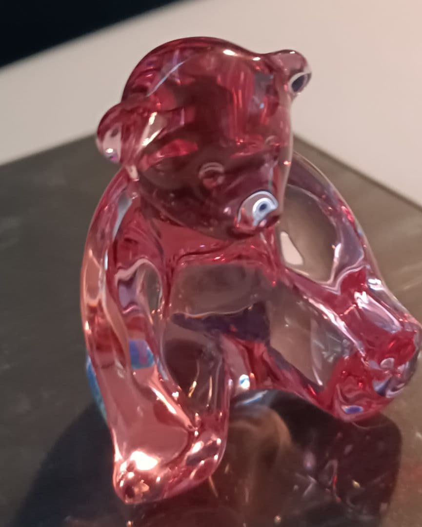 バカラ　BACCARAT　動物シリーズ　ピンクの熊　ベア　置物