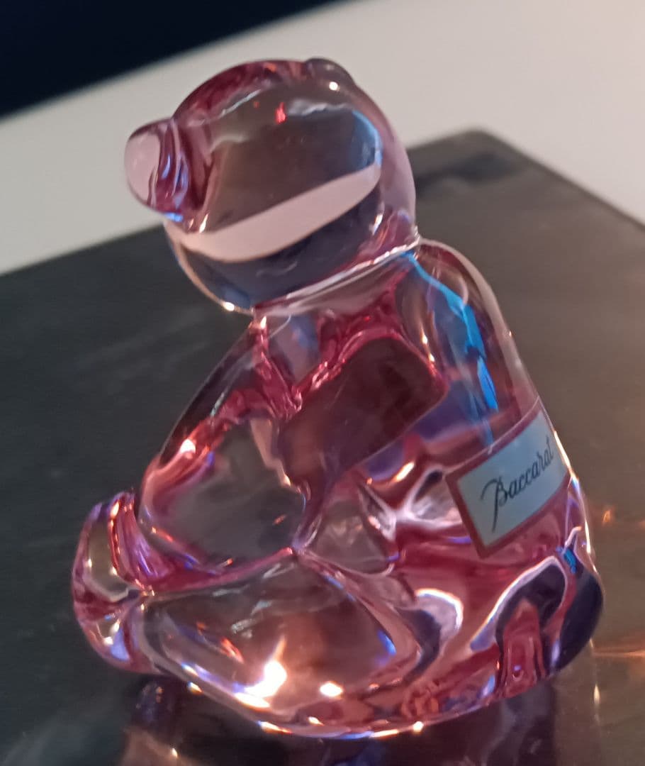 バカラ　BACCARAT　動物シリーズ　ピンクの熊　ベア　置物