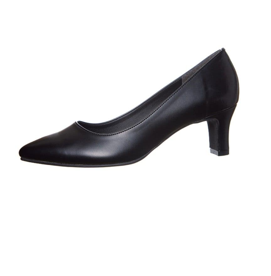 ヴィリーナ ヒール5cm/晴雨兼用ポインテッドパンプス（ブラック）