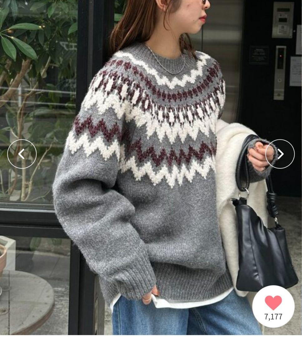 DISCOAT　求心柄オーバーニット【ユニセックス】