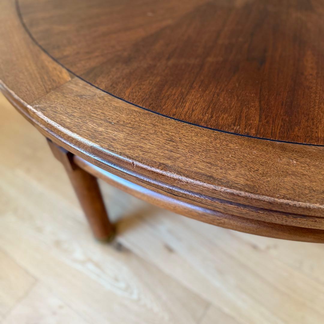 【お値下げ】高級木材 マホガニー ヴィンテージ テーブル マット付き