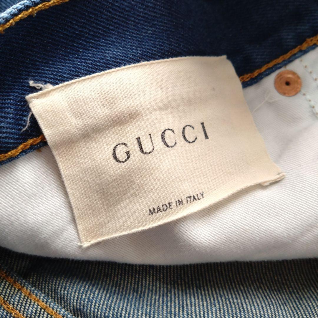 GUCCI トラ刺繍 ストレートデニム 26