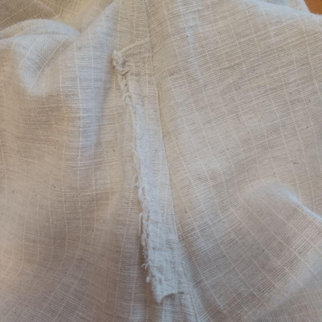 うさとの服ワンピースヘンプコットン生成りサイズ4　訳ありです。