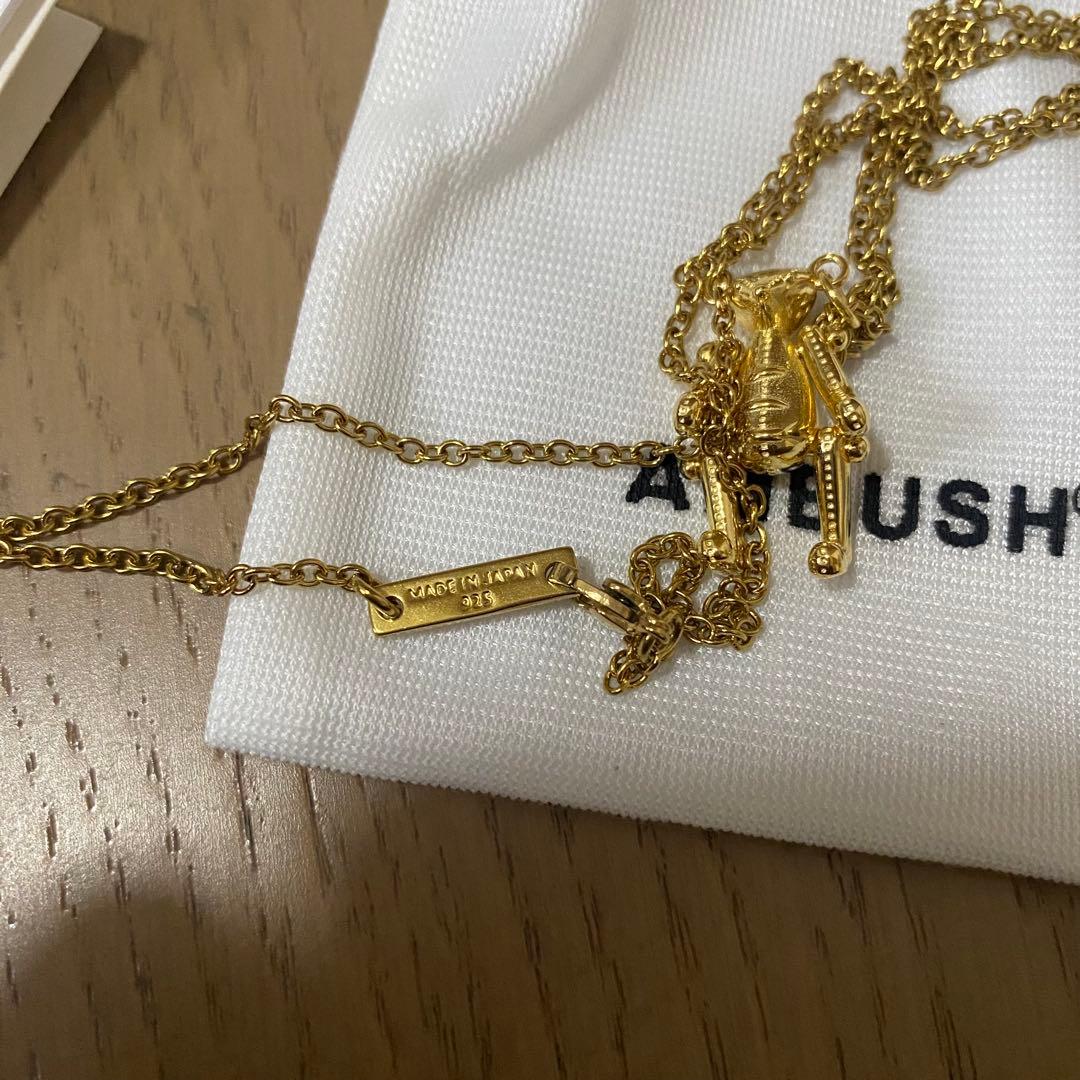 AMBUSH テディベア ネックレス ゴールド