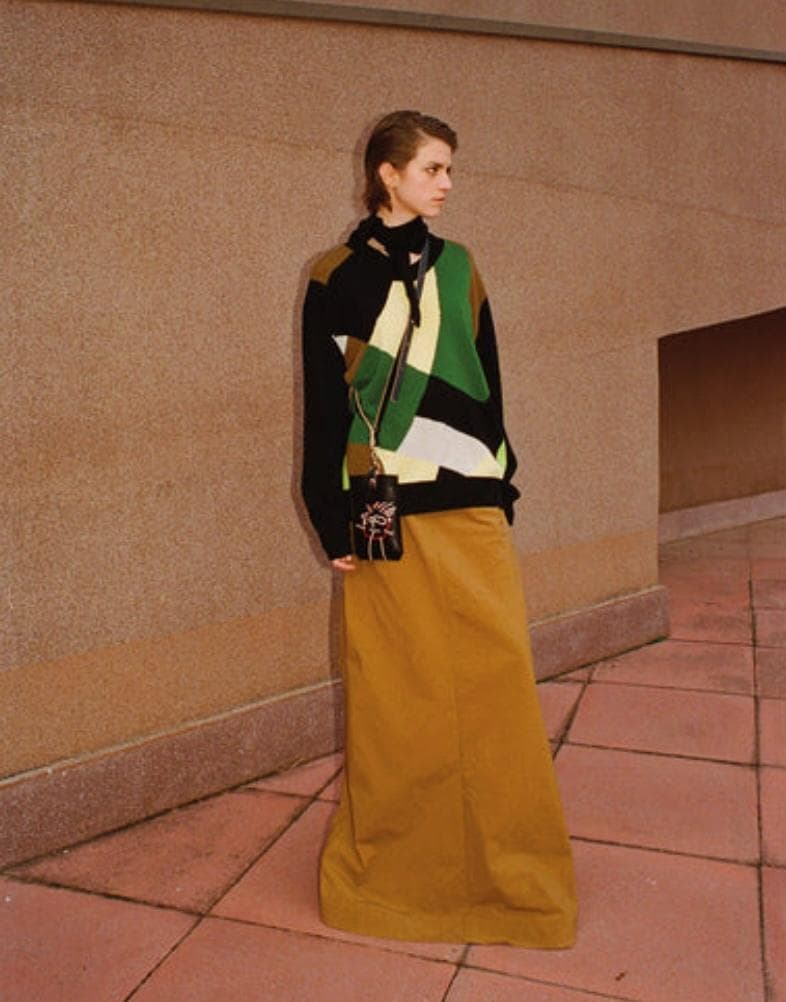 【新品】Plan C カシミア混スカーフVネックニット 36