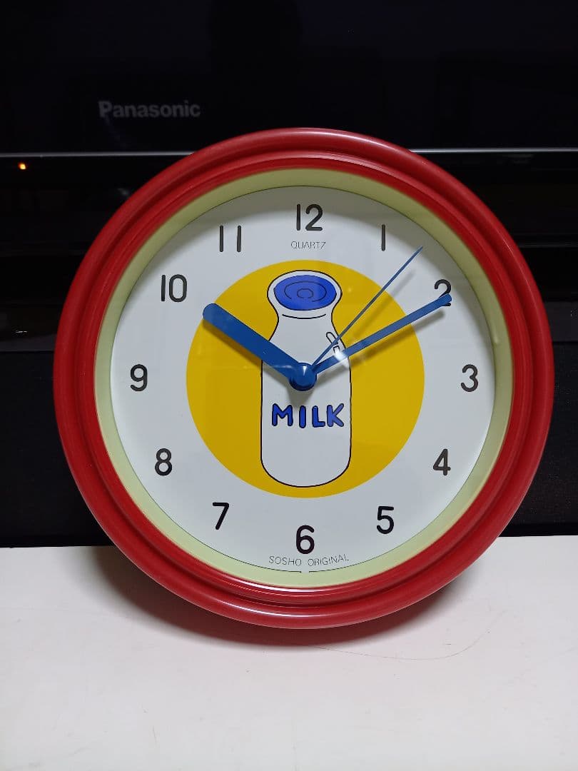 希少　1970s　ビンテージ　日本製　牛乳瓶　ポストモダン　アート　クロック