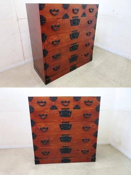 美品■岩谷堂箪笥■5段整理箪笥■欅■漆塗り■民芸箪笥■最高級■整理箪笥■