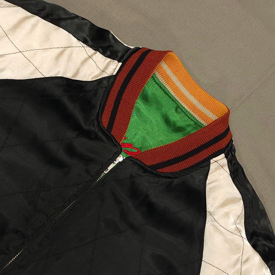 イオラニ 金魚 スカジャン スーベニアジャケット 和柄 グリーン 緑 ブラック