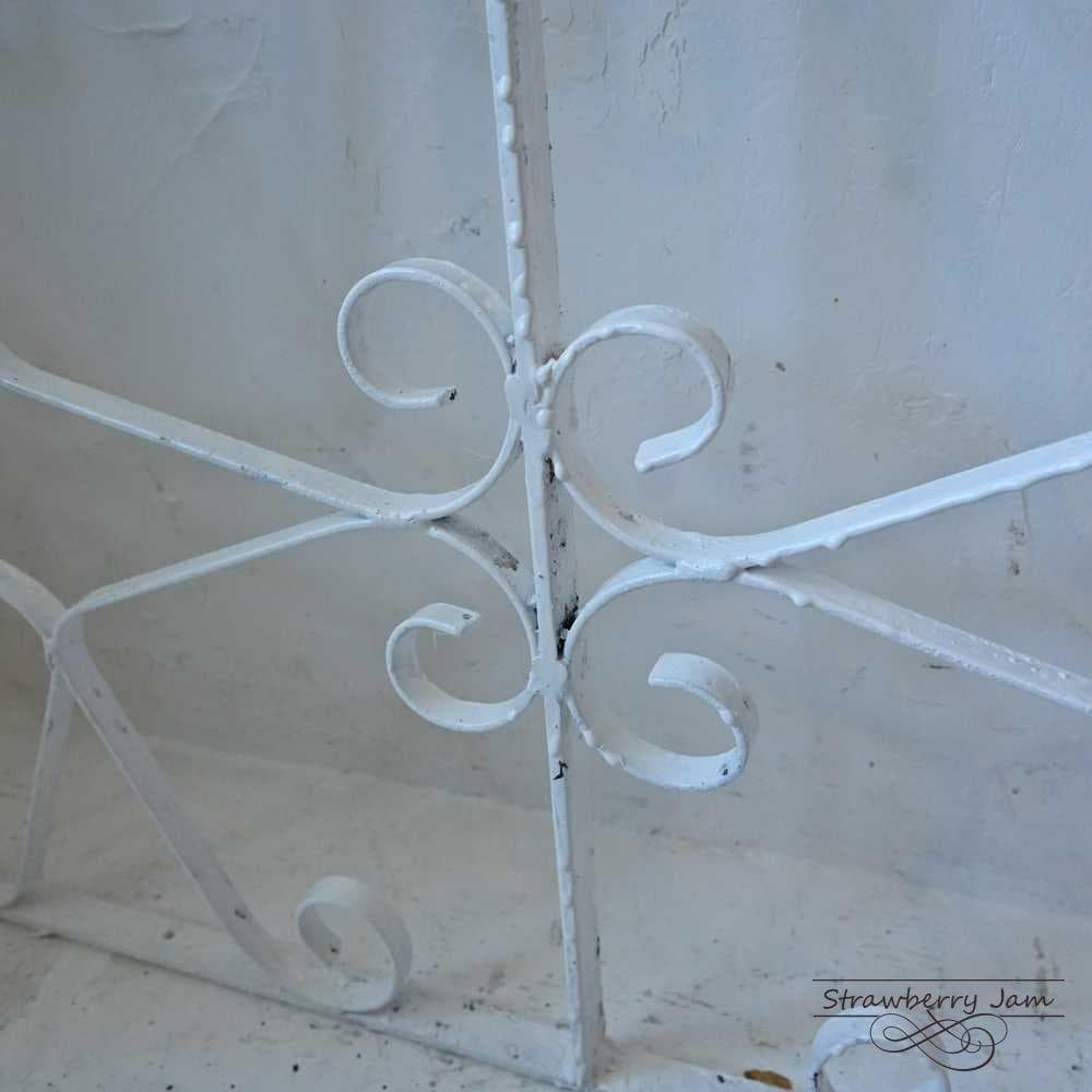 L2602-56 英国アンティーク アイアンゲート 白 門扉 ガーデニング