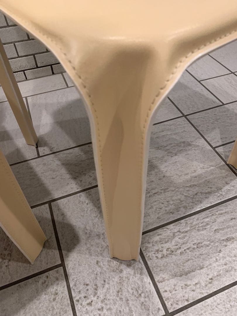 MADEイタリア製／Arper総本革アルペール2脚セット