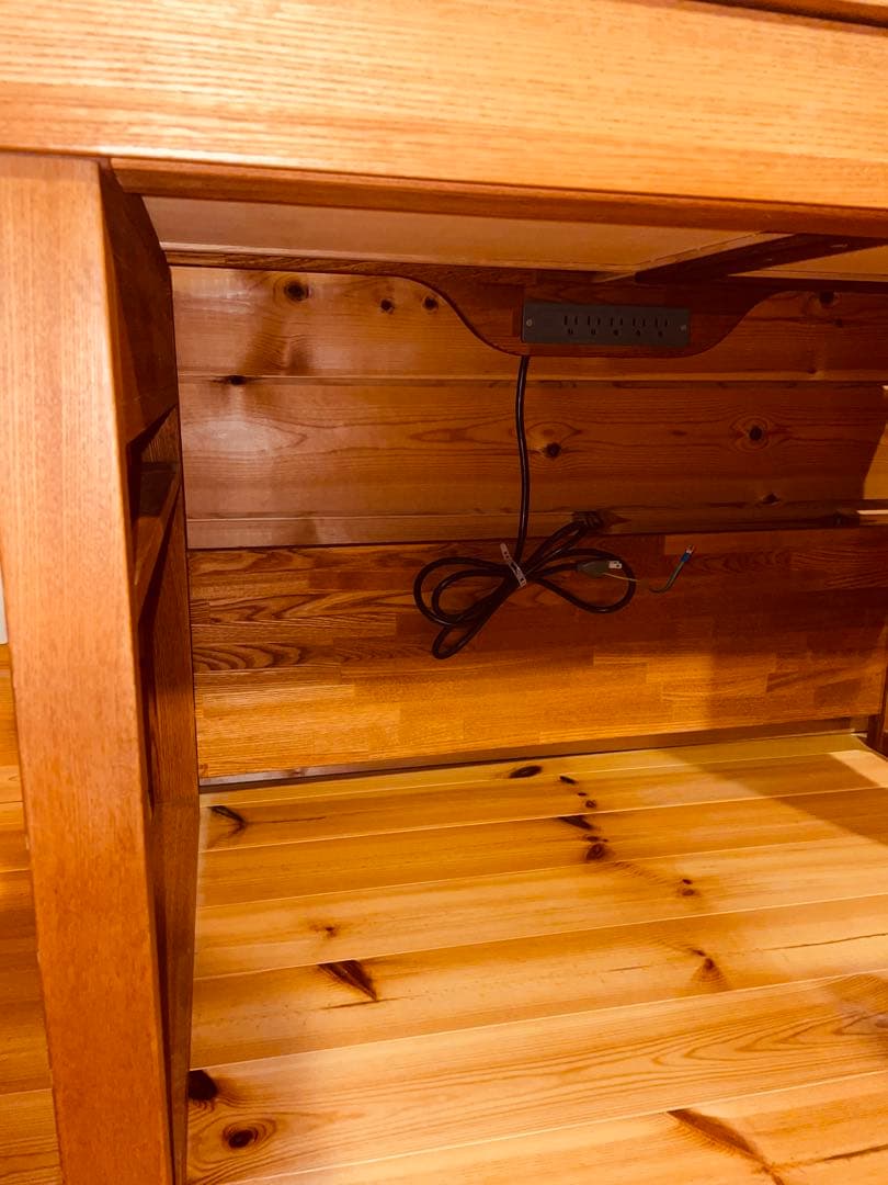 マルニ木工　天然木　学習机　デスク　高級学習机