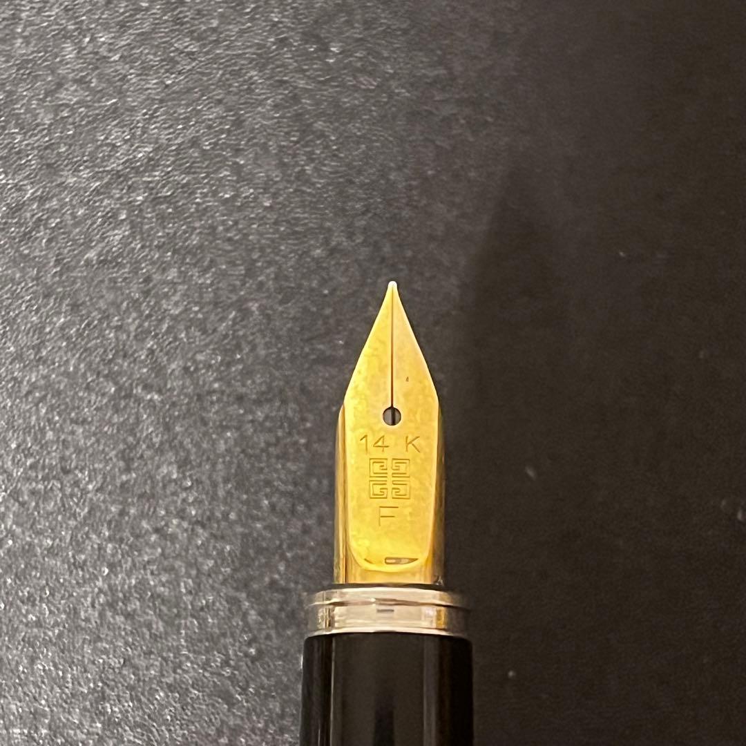 ジバンシー 万年筆 シルバープレート 14K F