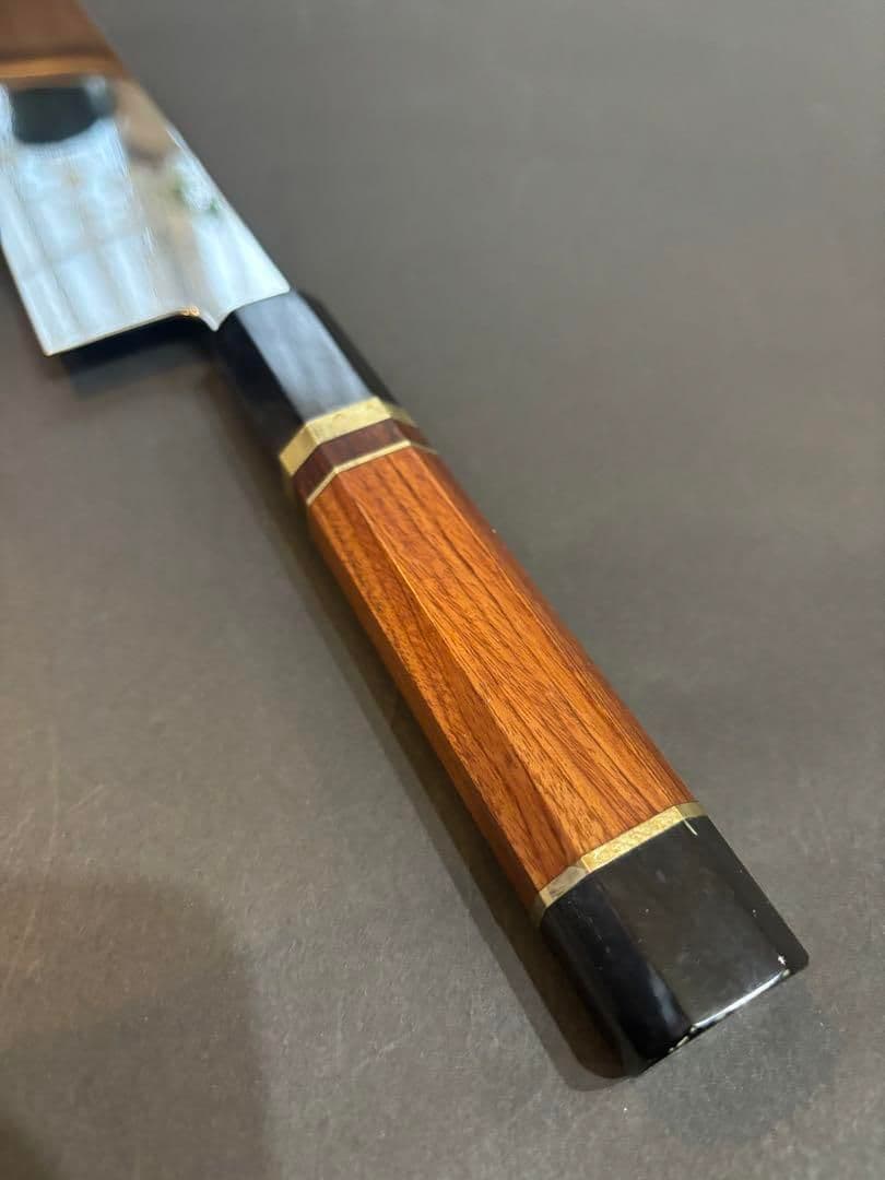 シ*マ様 ウルトラ鏡面V金10号和牛刀240mm デザートアイアンウッド柄